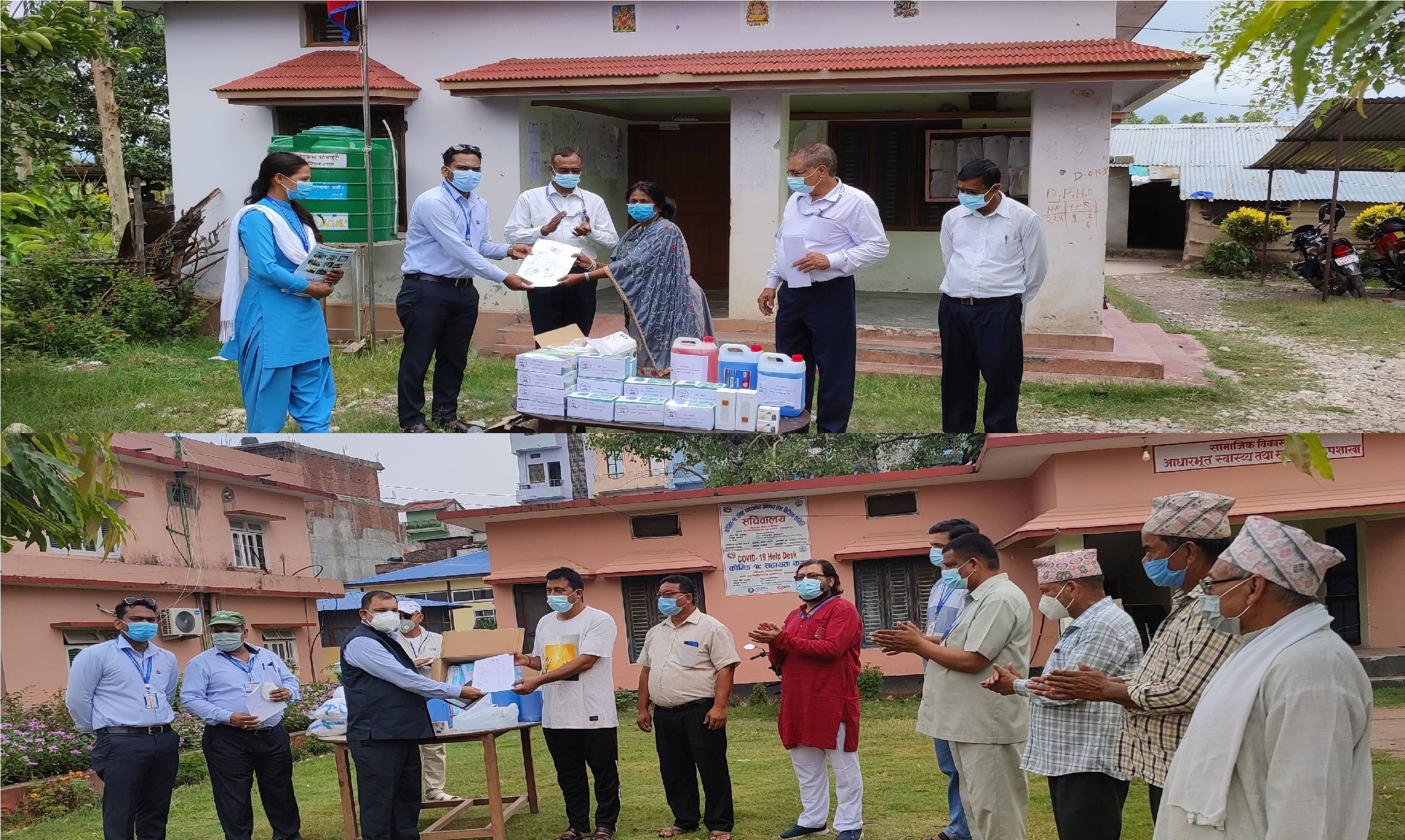 शान्ति पुनर्स्थापना गृहद्वारा स्वास्थ्य सामग्री प्रदान